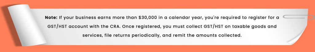 Infographic: Incorporate as a contractor in Canada - Tax benefits and GST/HST registration threshold of $30,000