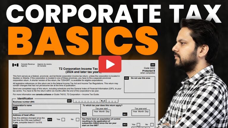 Small business T2 corporate tax filing graphic