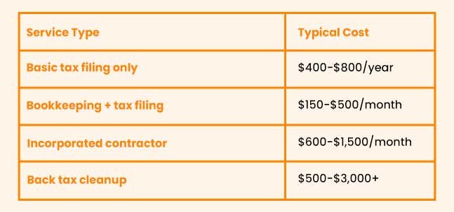 "Canadian accountant helping IT contractor with tax planning and compliance"
