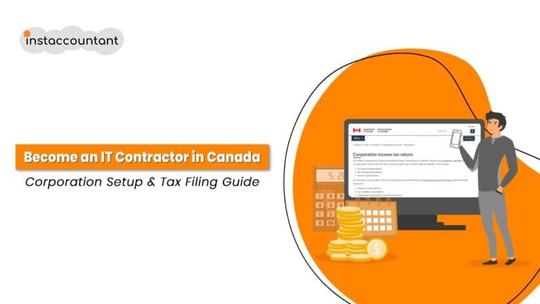 “Guide for IT contractors in Canada on corporation setup, tax filing, T2 returns, GST/HST, and bookkeeping with expert accounting tips.”