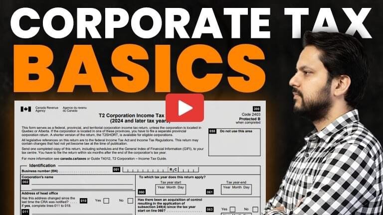 Small business T2 corporate tax filing graphic